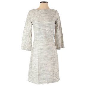 Old Navy Long bell Sleeve fitted ivory Heathered gray short old money M